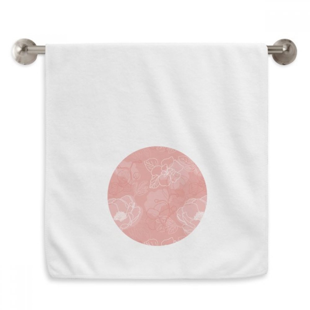 Serviette débarbouillette moelleuse à motif pivoine et diadème blanc 13x29"