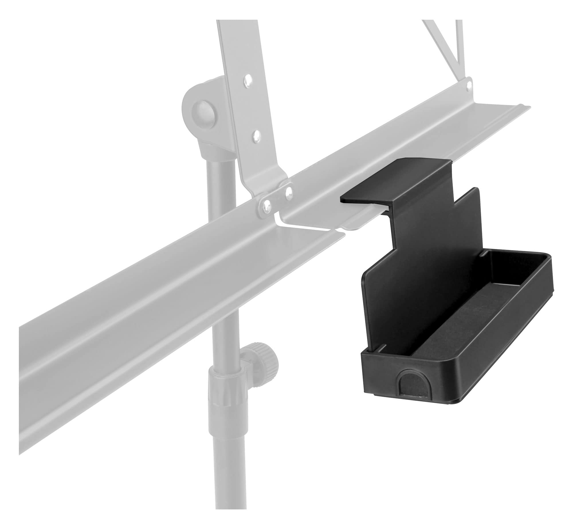 Classic Cantabile Notenständer Heavy Set - schwere Ausführung - Aufstellhöhe: 58-122 cm - Notenauflage: 46,5 x 23 cm - inkl. Ablagebox - schwarz