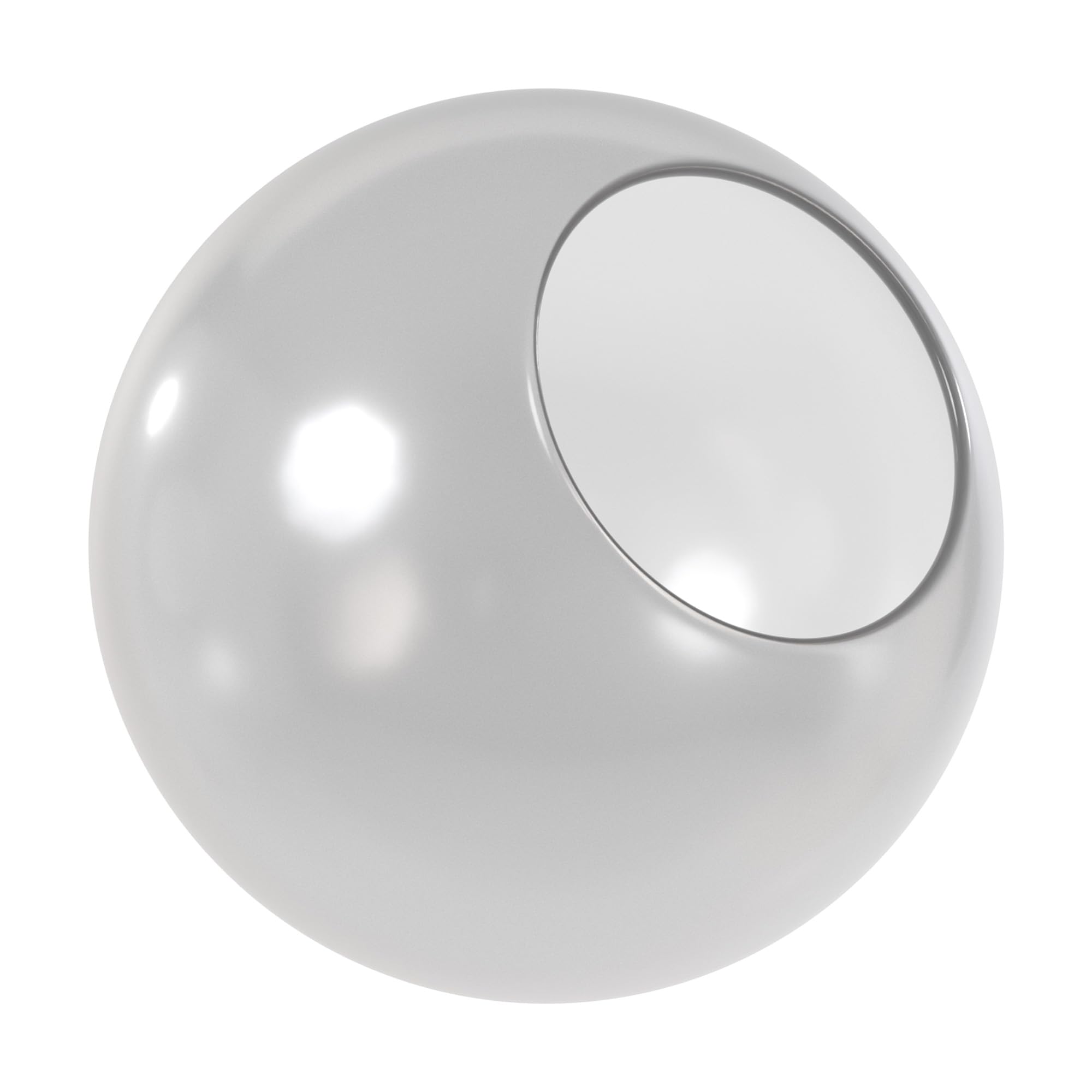 KASTLITE 6" Frosted Acrylic Lamp Post Globe, 2.81in Neckless, US Made