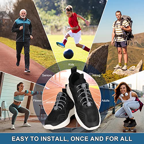 Image of HOMAR Elastic No Tie Shoe Laces Stretch Tieless Shoe Laces for Sneakers No Tie Shoelaces Elastic Laces for Adults and Kids