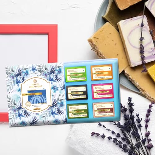 Image of Khadi Organique Pure Hanmade & Herbal Soap Collection Gift & Combo Pack Set of 6 Pcs