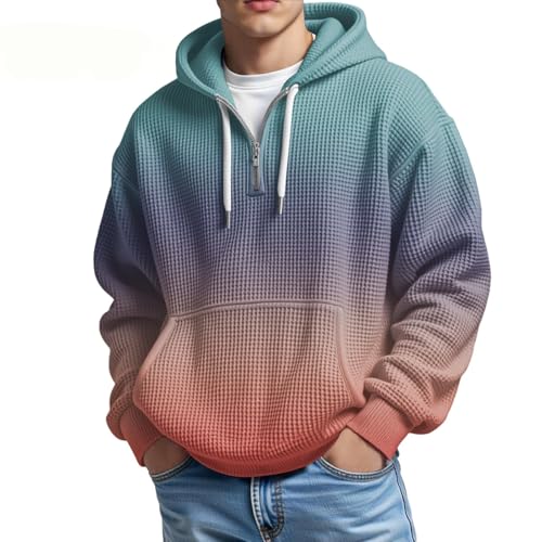 Sweatshirt pour homme en laine et fleece thermique avec fermeture éclair intégrale