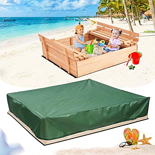 Funda Arenero,Arenero Toldo,Caja de Arena Infantil,Oxford Paño Impermeable Arenero,Niños Juguete Arenero Cubierta,Prueba de Polvo Protección Arenero,Cubierta de Sandbox Impermeable Plegable con Cordón