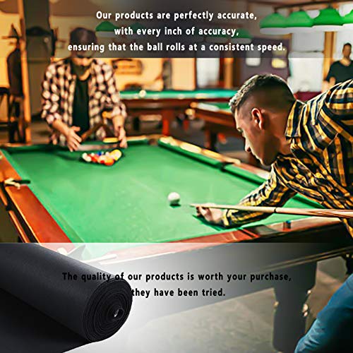 haxTON Pool Table Accessories Billiard Cloth for 7, 8, 9 Foot Table Choose from Standard Green, English Green, Navy Blue, Red, Blue or Black Billiard Table Felt for Pool Table (Balck, 9 Feet)