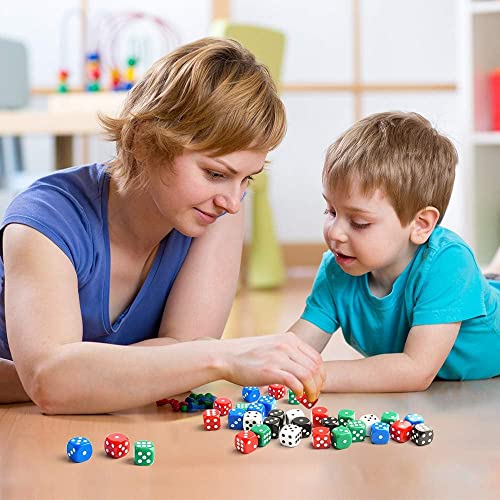 Tosaihoea 25 Pieces Dice Set 6 Sided 5 Colours Spot Dice With Bags For Tenzi, Farkle, Yahtzee, Bunco Or Teaching Math Dice Games #TOP3