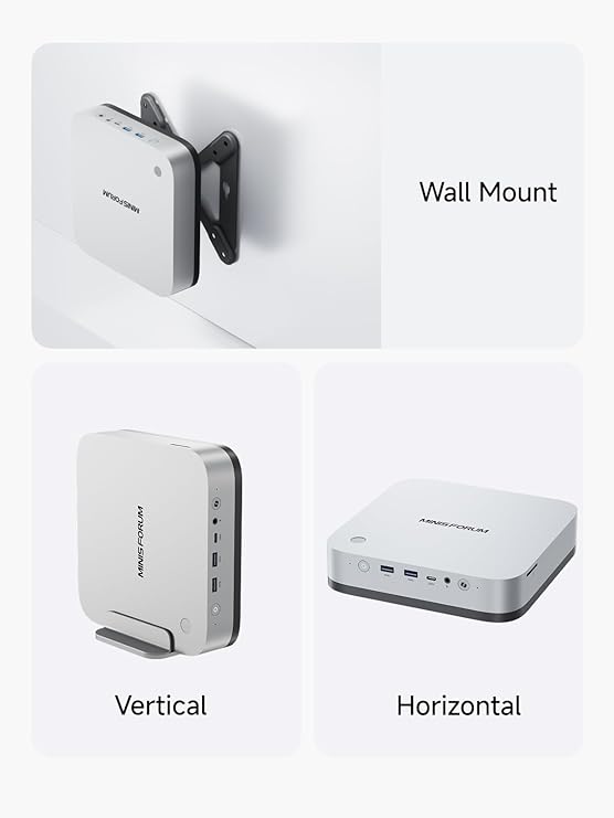MINISFORUM AI X1 Pro-370 Mini PC AMD Ryzen AI 9 HX370 Up to 5.1GHz 12C/24T, Mini Desktop Computer AMD Radeon 890M, 32GB DDR5 1TB PCIe 4.0 SSD, 8K Quad Display, Dual 2.5 LAN/WiFi 7/BT5.4/Oculink