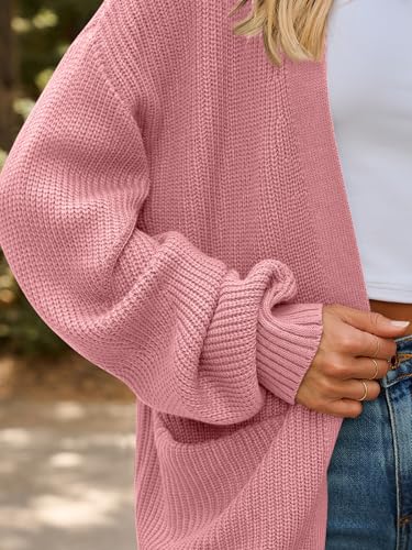 Image of LILLUSORY Womens Oversized Cardigans Soft Knit Cardigan Sweater with Pockets