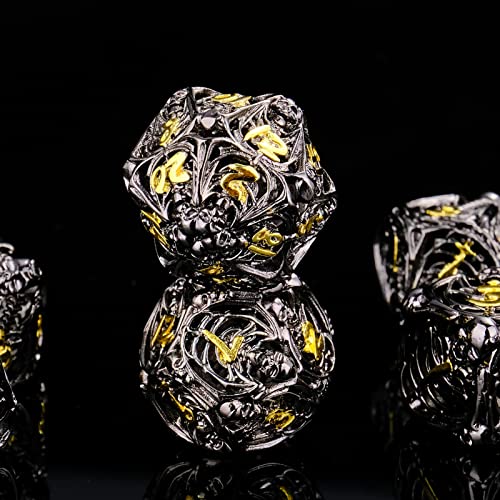 Cttasty-DND-Dice-Set-Hollow-Metal-Dice-Set-Handmade-7pcs-Polyhedral-Dice-Set-DND-RPG-MTG-Role-Playing-Game-Dice-Set-DD-Dice-with-Gift-Case-for-DND-Dungeons-and-Dragon-Darkness-Bone