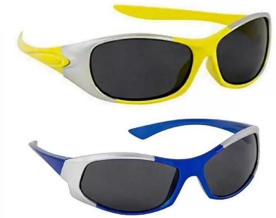 Full-frame Unisex Kids Casual Yellow Plastic Heart-shaped Sunglasses with Yellow Polarized UV Protection Lenses