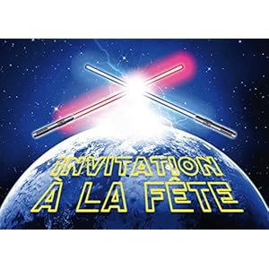 Edition Colibri Uitnodigingskaarten laserzwaard, 10 stuks, voor een kinderverjaardag of voor een feest/verjaardag (10792…