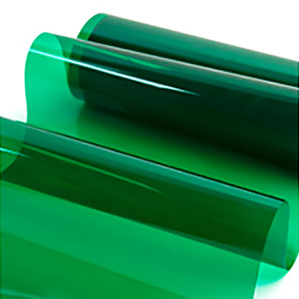 JISYIBOFF Window Decorative Film Transparent Colored Sun Blocking Heat Control Building Residential Rainbow Effect Iridescent Window Film (Green,