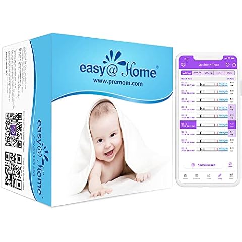 Ovulation Fertility Test Predictor Kit: Easy@Home 40 LH Strips Accurate Fertility Test(Width of 5mm) for Women Ovulation Monitor | Simplest Ovulation and Period Tracking App Premom Cover