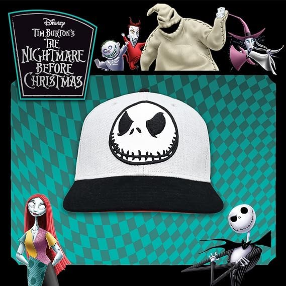 Image of Disney The Nightmare Before Christmas, Jack Skellington Adjustable Baseball Cap, Black, One Size