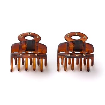 コンプレックスビズ　ドーム石付クリップ 2個＆スーパー石付クリップ 2個　セット ドーム石付クリップ 2個セット(ブラック) | ベースクリップ