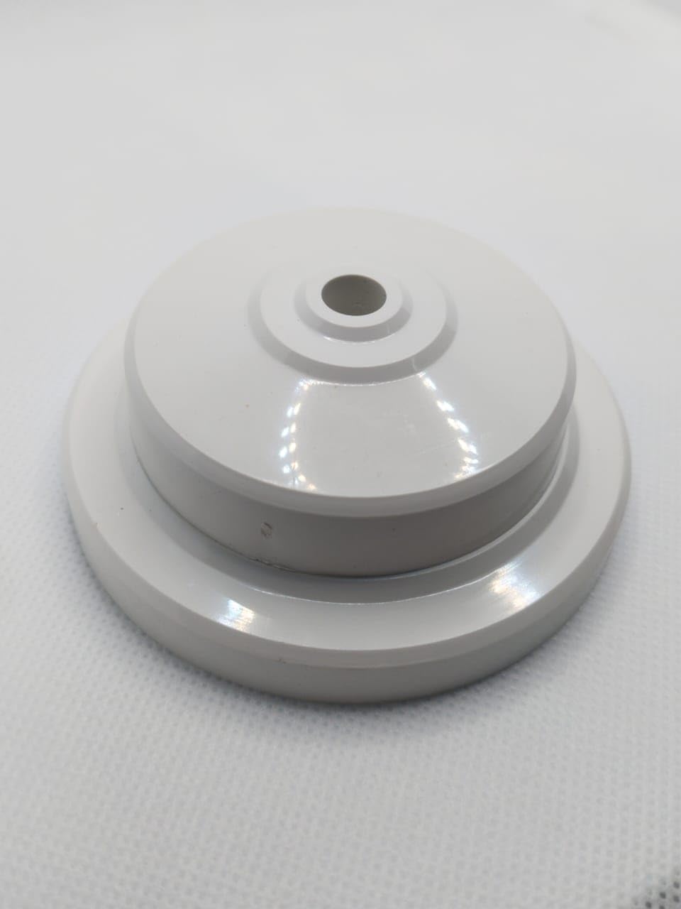 Ceiling Rose with Loop-in Cord Grip, 6A, White Polycarbonate with Brass Components, Pack of 5-image-47