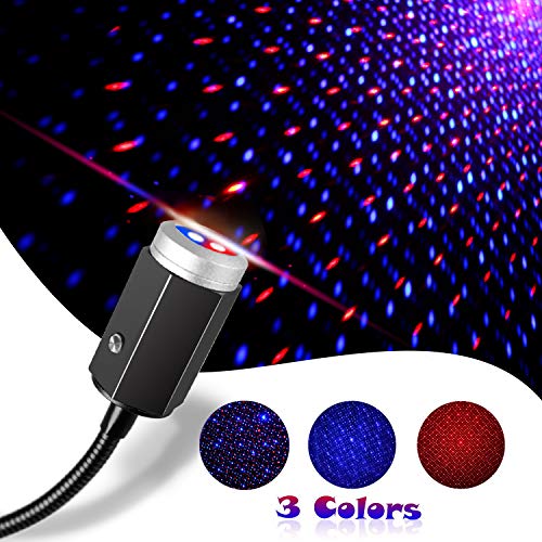 USB Night Light Star Projector,3 Colors - 7 Lighting Effects,Adjustable Multiple Modes Lighting