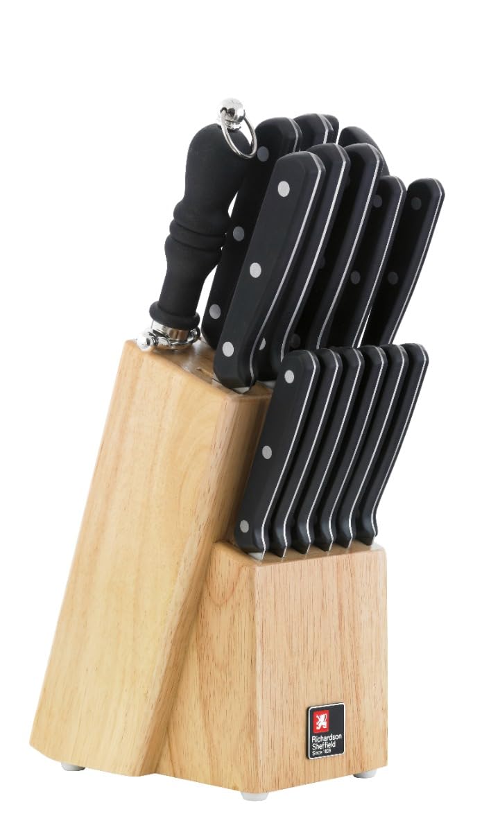 Richardson SheffieldR15000K372K80 15-Piece Cucina Knife Block Set, Silver