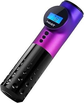 Mast Archer Wireless Tattoo Machine Rotary Pen Style Supply Coreless Motor 2,000mAh Battery Power (3.5mm Stroke Gradient Purple)