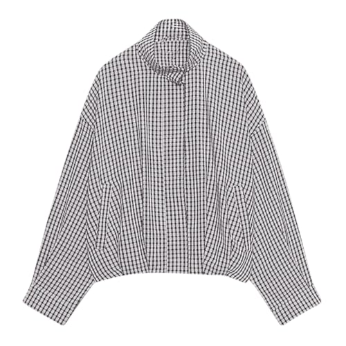 Cethrio Funnel Jacket Women Funnel Neck Jacket Women Plaid Bomber Jackets Gingham Coats Cropped Zipper Fall 2026 Fashion Chaqueta Deportiva Para Mujer Dressly Capsule Wardrobe - image 5