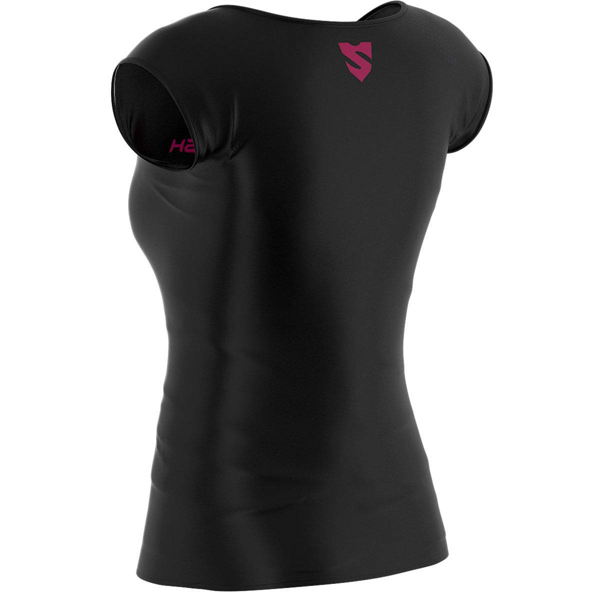 SMMASH Camiseta Deportiva De Manga Corte Mujer Cuello Redondo Tecnica para Fitness Yoga Pilates Running Deporte Secado Rápido Transpirable