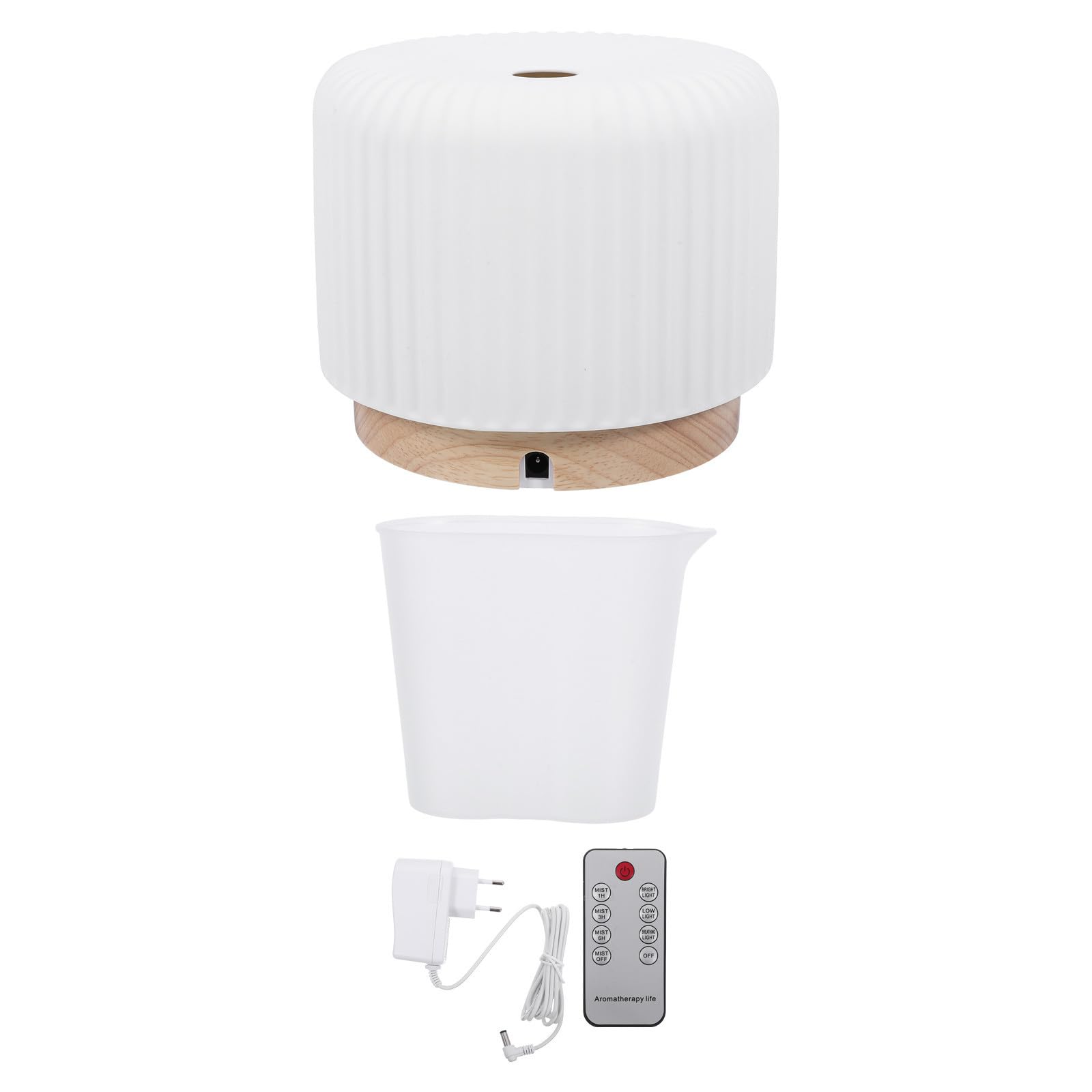 Zerodeko Diffusore di Oli Essenziali e Umidificatore in Materiale Ceramico e Legno da 220ml con Tecnologia di Nebulizzazione Silenziosa per Casa e Soggiorno