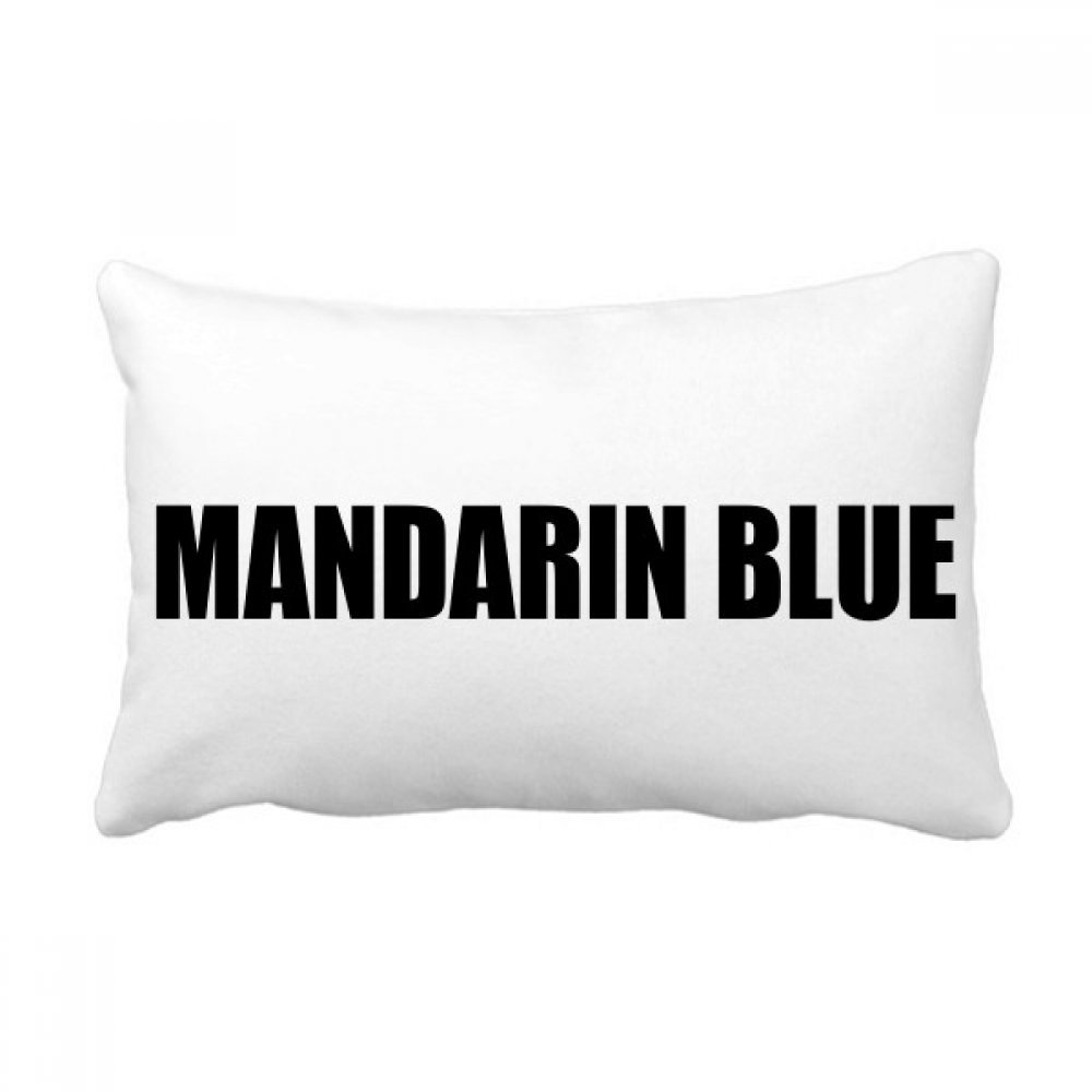 Coussin Oreiller Lombaire Mandarin Bleu et Noir 16x24 Pouces pour Canapé