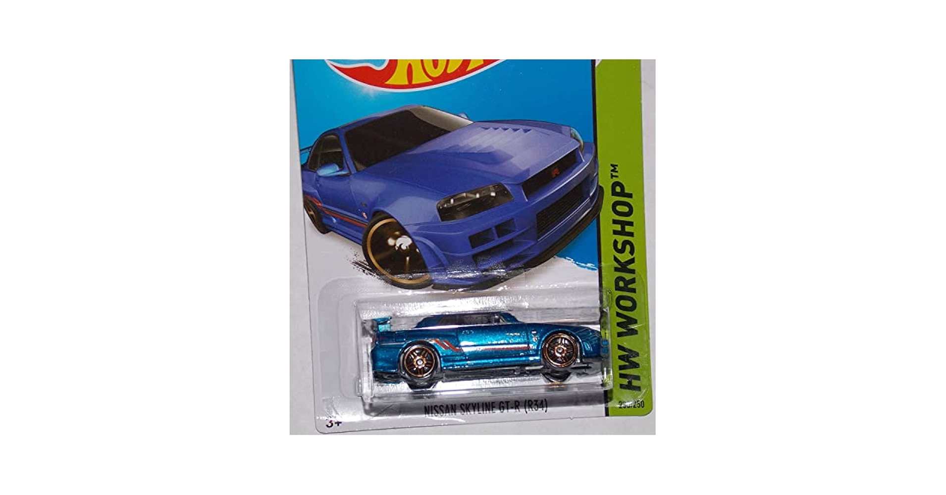 ミニカー Hot Wheels Nissan Skyline GT-R (R34) Amazon.com: 2014 Hot Wheels Nissan Skyline GT-R (R34) Blue