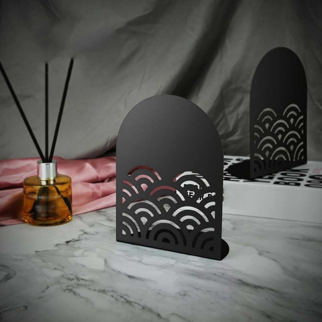 Książka End Metal, Podpórki do książek Metalowe Czarne 13x7,5x17cm