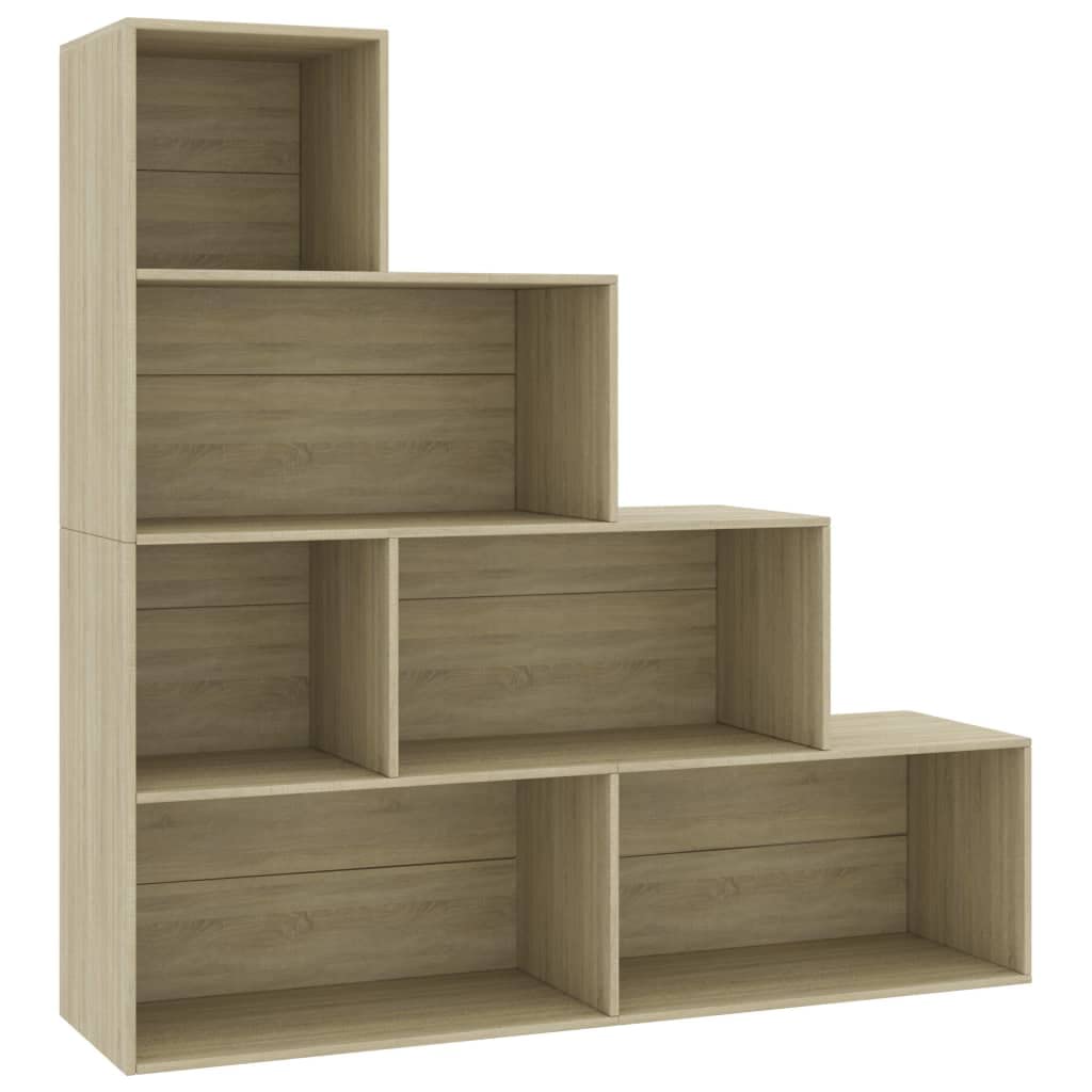 vidaXLBook Cabinet/Room Divider Living Room File Shelf Display Bookcase Storage Rack Unit Highboard Furniture Sonoma Oak Engineered Wood
