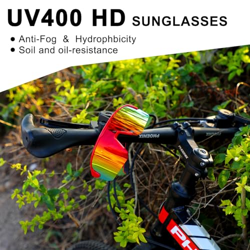Image of BangLong Polarized Sports Sunglasses for Men Women UV400 Protection | TAC HD Lens, RX Insert Included, Lightweight Wrap-Around Design for Running Cycling Baseball Hiking