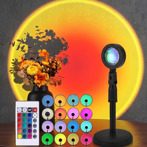 Generic Multicolor Sunset Projector with 360 Rotation & App Control