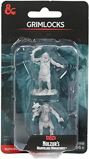 D&D Nolzur's Marvelous Miniatures: Grimlocks | WizKids Unpainted Dungeons and Dragons Miniatures
