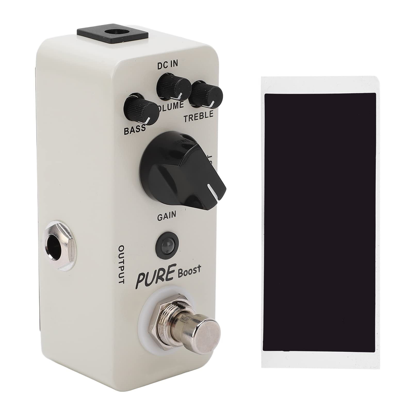 Pedał gitarowy z efektem Pure Boost Ultra Clear, wzmocnienie akustyczne o wzmocnieniu 20 dB, metalowa obudowa, pedał efektu Boost dla gitarzystów i muzyków, beżowo-szary,