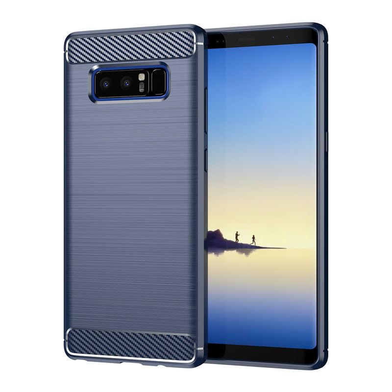 Image of Hybrid Carbon Fiber Back Case for Samsung Galaxy Note 8 (Blue)
