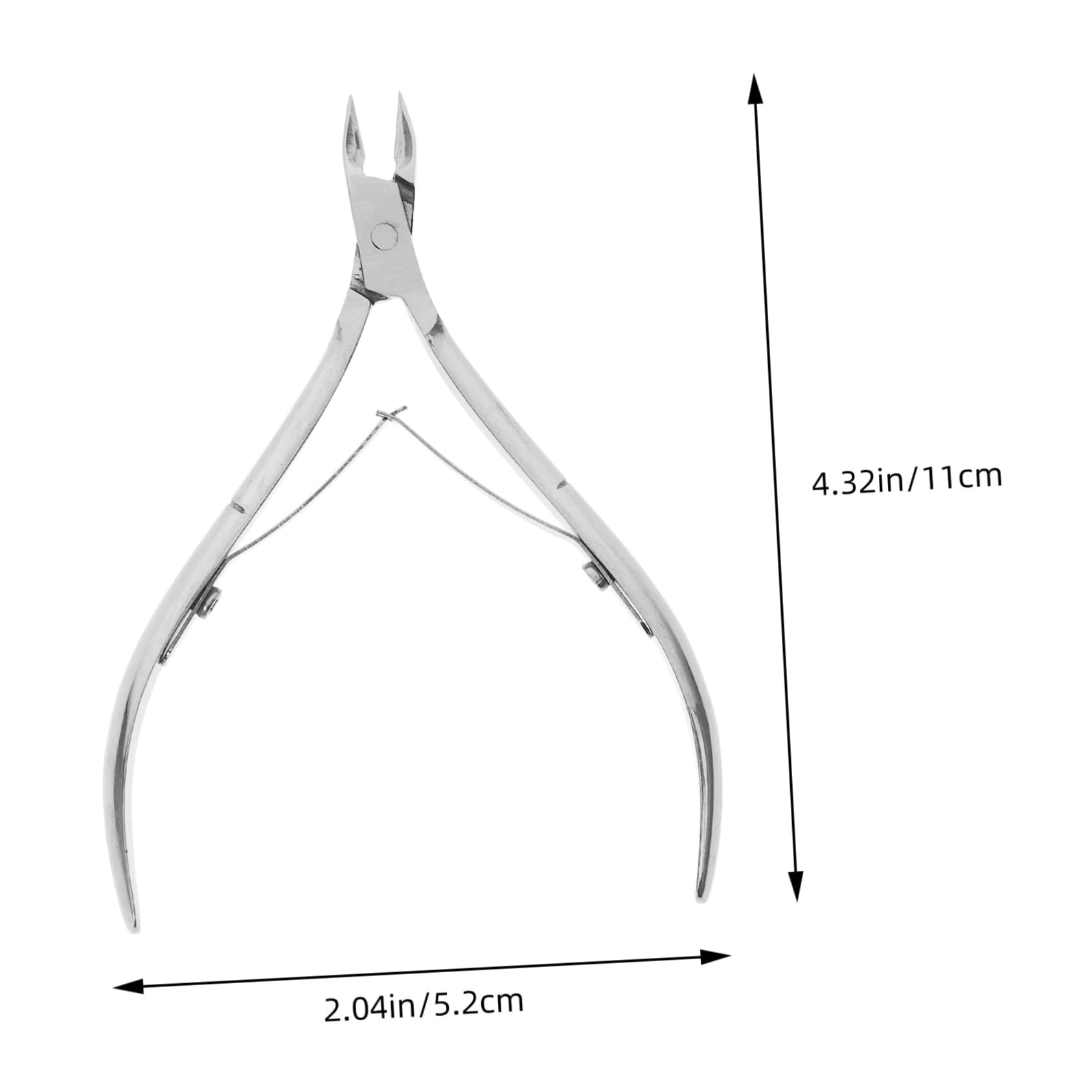 Healeved Stainless Steel Nail Nipper with Long Jaw for Easy Cuticle and Dead Skin Removal Portable Manicure Tool for Home Salon Use Durable and Resistant Design Silver