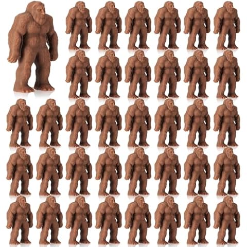 Chunful 36 Pcs Mini Bigfoot Figurines Gifts Little Sasquatch Bulk Miniature Bigfoot for Party Favors Sasquatch Fans Valentine Birthday Gifts for Men Women Home Bookcase Living Room Scenes Decor Cover