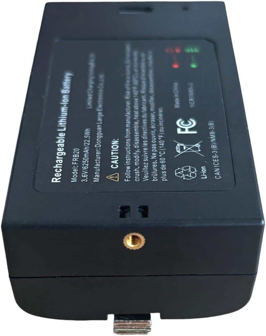 Replacement Battery for Im'ouu Cell 2 Camera, for IMO V8 V8i-Pro Doorbell Battery Model： FRB20 3.6V 6250mAh 22.5Wh