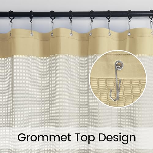 Image of Flame Retardant Hospital Curtains Room Divider Grommet Cubicle Curtains Divider Privacy Medical Curtains for Hospital, Medical Clinic, Lab,School(1 Panel, 12x8FT,Beige)