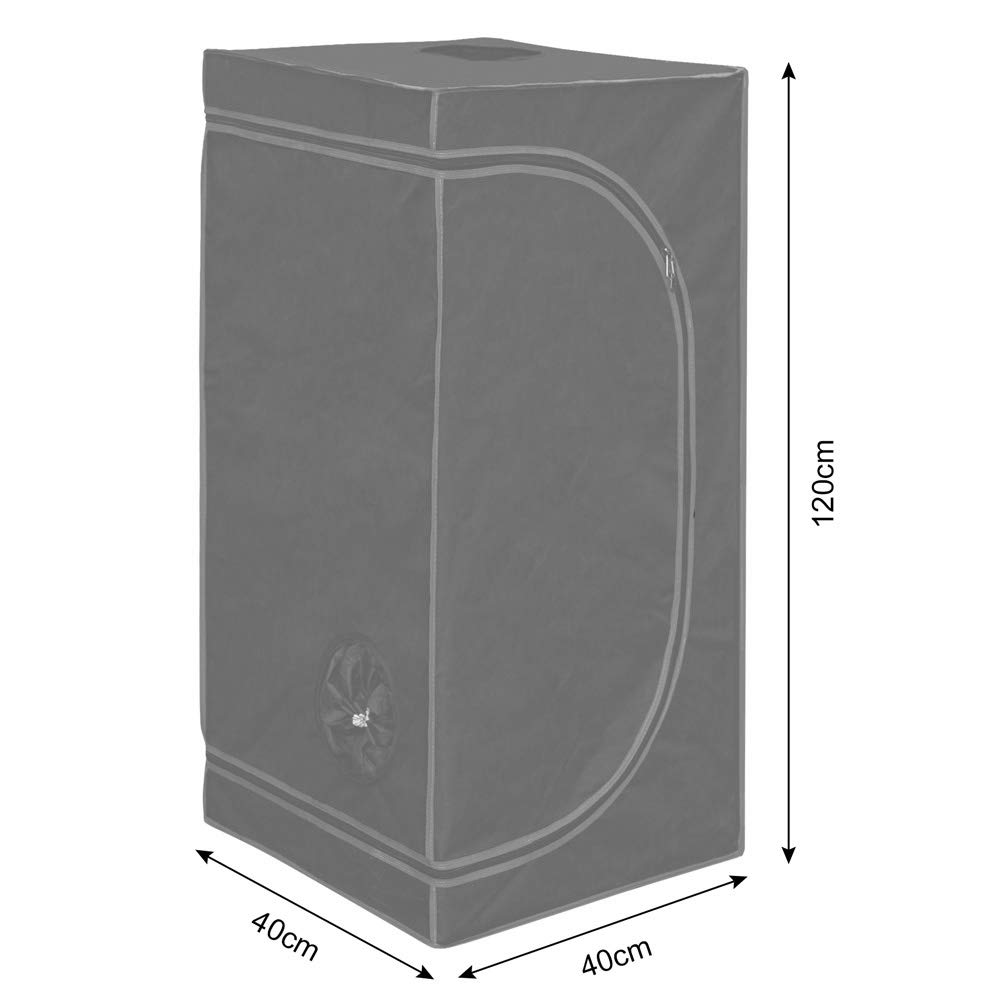 Kingpower 14 Taglie Grow Tent Box Interno Serra Coltiva la Tenda Idroponica Gabinetto di Alevamento, Dimensione:40 x 40 x 120 cm (01)