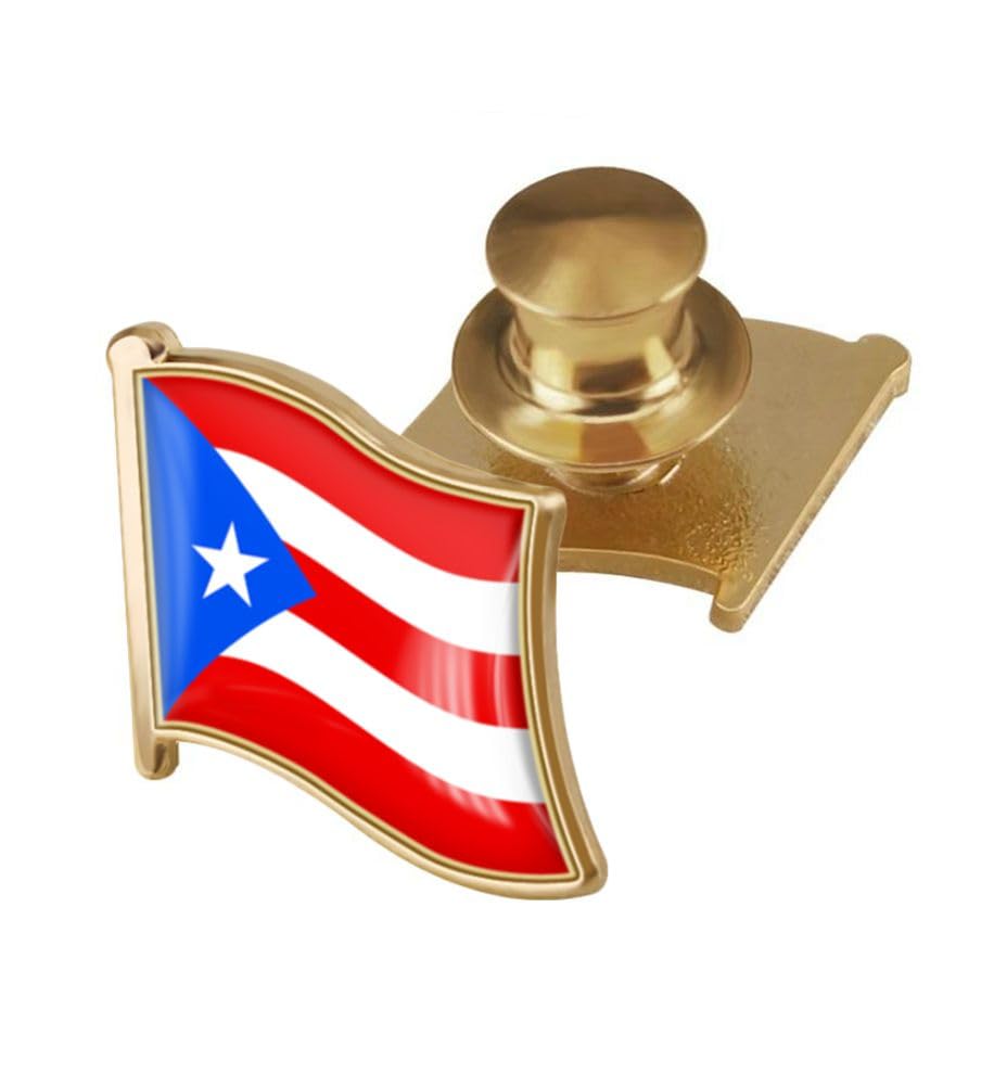 vmcoatdu Country Flag Backs Locking Pin Keepers Locking Clasp Pin Badge International Travel Brooch Metal Alloy Souvenir Pin 0.75x0.7 Inch Small Pin