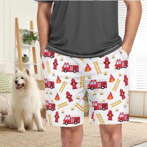 visesunny Men's Pajama Shorts Summer Soft Comfortable Elastic Waistband Men Lounge Sleep Shorts with Pockets Sleepwear2