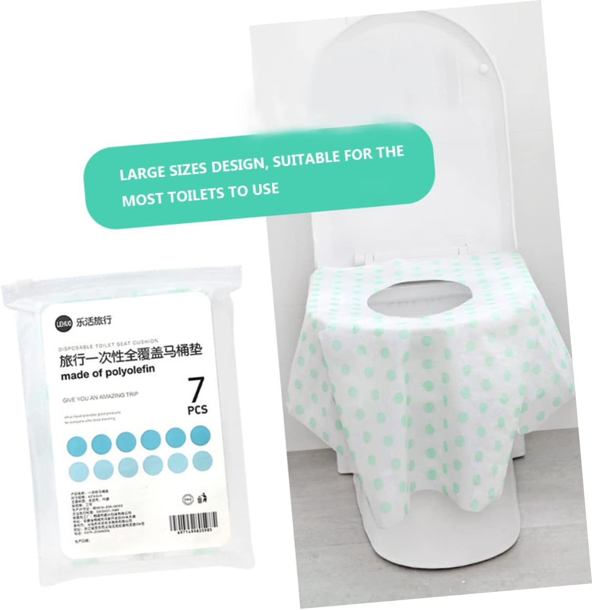 LIFKOME 14Pcs Disposable Potty Seat Covers Travel Friendly and Non Woven Individually Wrapped for Home and Hotel Use Convenient and Skin Friendly Disposable Toilet