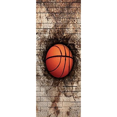 A.Monamour 3D Basketball Door Sticker Cover