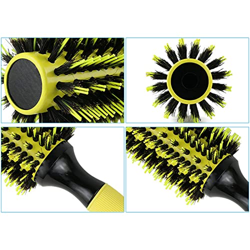Miniatura 4 de Cepillo redondo de cerdas de jabalí para secar el cabello, peinado redondo, cepillo de pelo para masa de cabello, rodillo Quiff, cepillo para rizar,