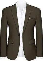 Blazer masculino slim fit de um botão, jaqueta esportiva leve para casamento, negócios, festa
