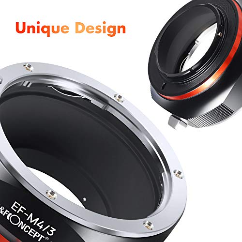 Image of K&F Concept Lens Adapter Compatible for Canon EOS (EF /EF-S) D /SLR Lens to Micro Four Thirds (MFT, M4 /3) Mount Mirrorless Camera Body with Matting Varnish Design