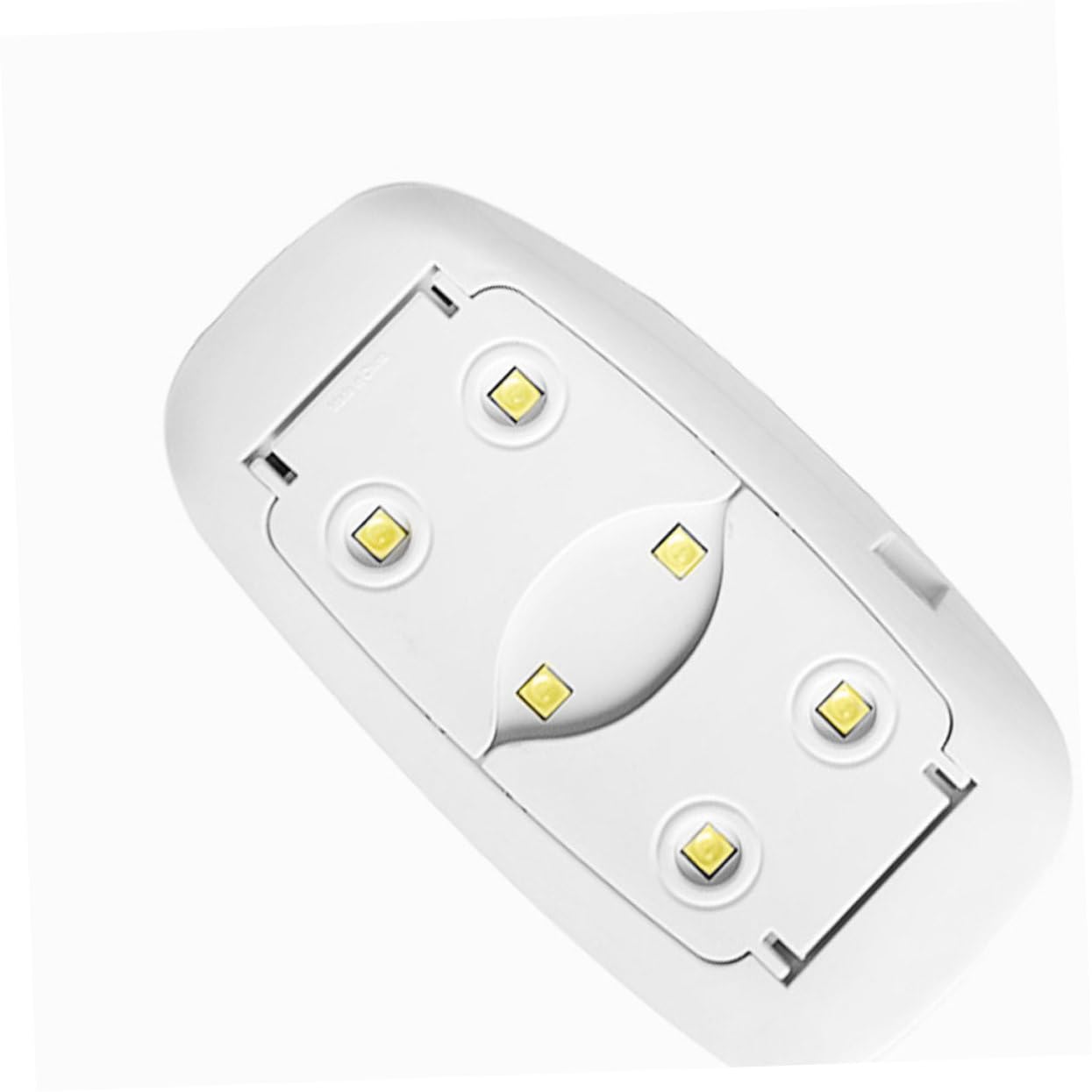 SOESFOUFU 6w Led Nail Lamp for Gel Polish Foldable Mini Nail Dryer Charging 30s/60s Timer White for Home and Salon
