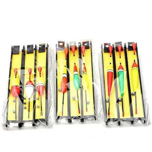 Set de 9 piezas flotadores de pesca en 3 packs miniatura 1