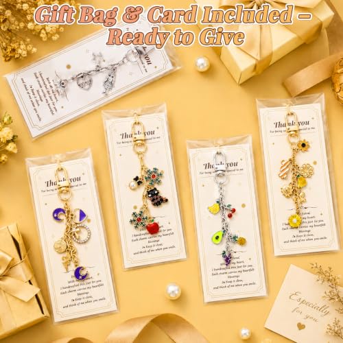 Image of Wurosi 24 Sets Keychain Making Kit for Bag Charm with Package,Gold & Silver