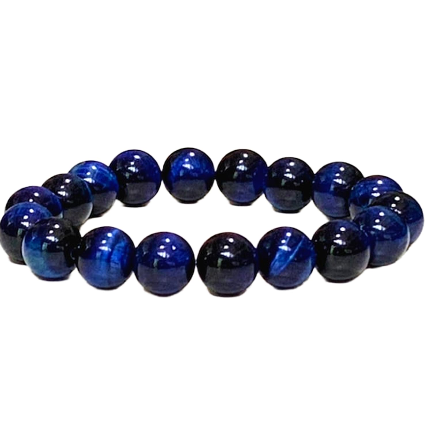 LKBEADS natural blue tiger's eye gemstone 10mm|round shape, smooth cut stone |7 inch|blue color gem |energy stretch bracel... - Review, Price and Buying Guide